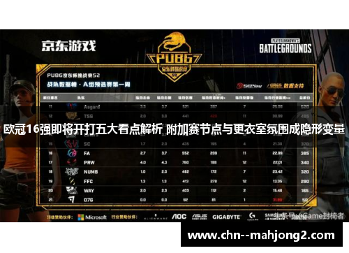 欧冠16强即将开打五大看点解析 附加赛节点与更衣室氛围成隐形变量